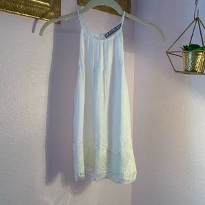 White halter lace top